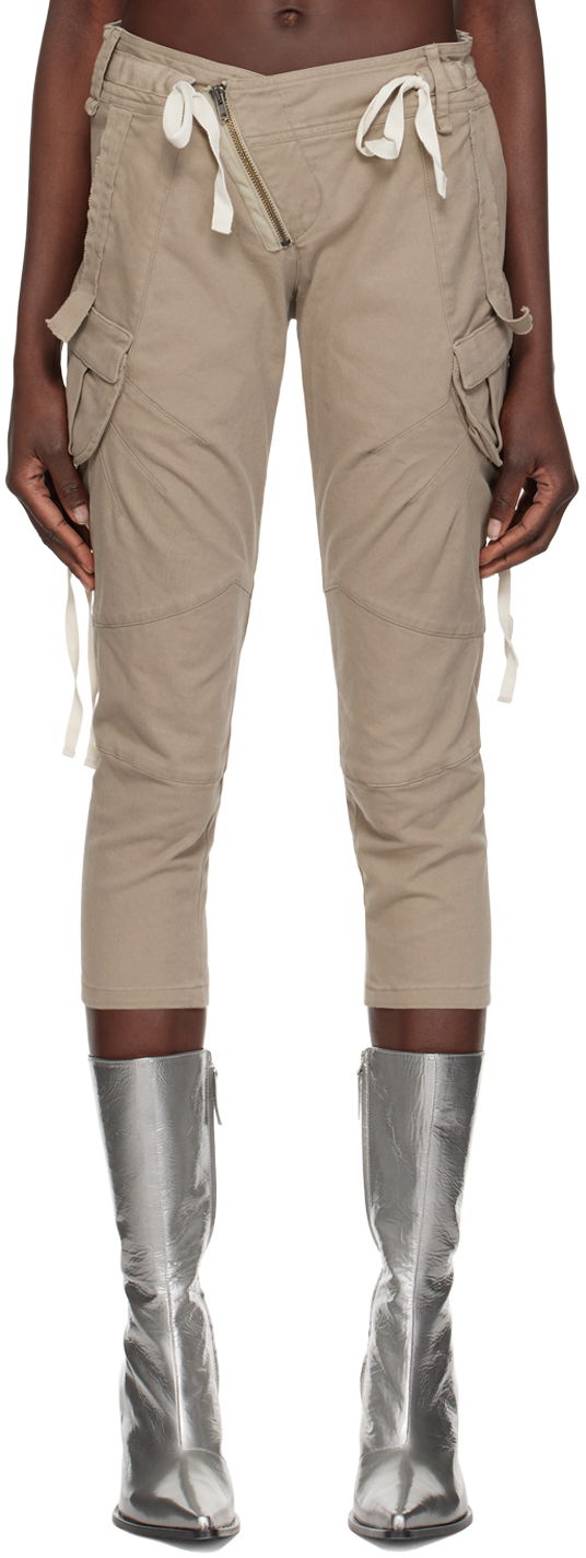 Карго панталони Ottolinger Ottolinger Cropped Cargo Pants Бежово | 0903801, 0