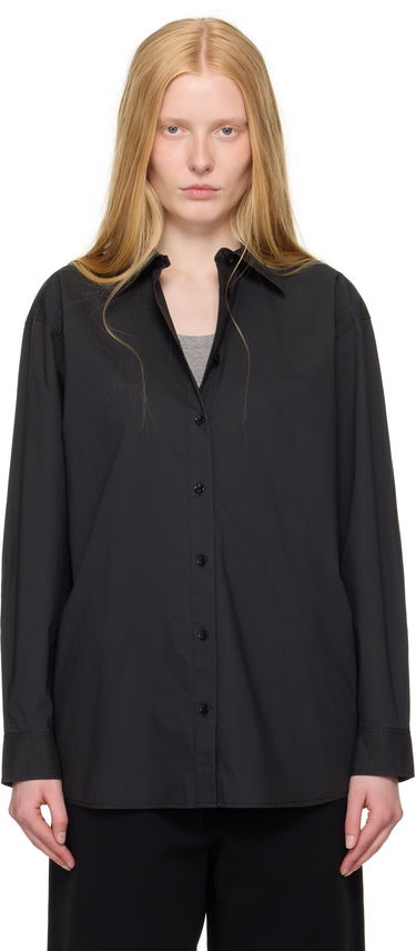 Риза TOTEME TOTEME Classic Tumbled Button-Down Shirt Черно | 252-WRT0480-FB0415, 0