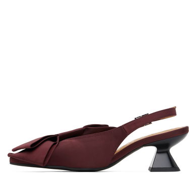 Кецове и обувки GANNI GANNI Bow Kitten Heels Бургунди | S2849, 2