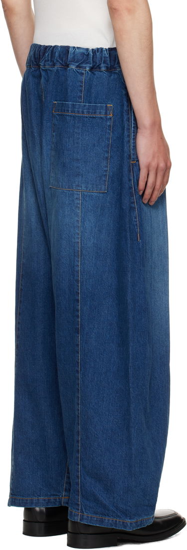 Дънки sage NATION SAGE NATION Box Pleat Jeans Синьо | S074 BOX PLEAT TROUSER DENIM D, 2