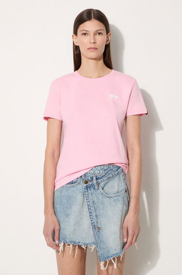 Тениска Alpha Industries T-Shirt Basic Logo Print Розово | 196054.491, 0