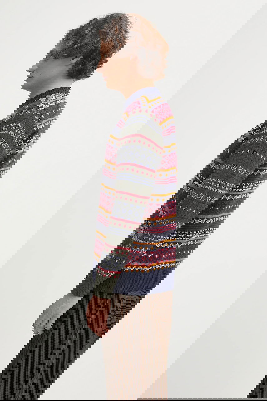 Пуловер Barbour Barbour Patchwork Fair Isle Crew Neck Sweater Многоцветен | MKN1651NY31, 1