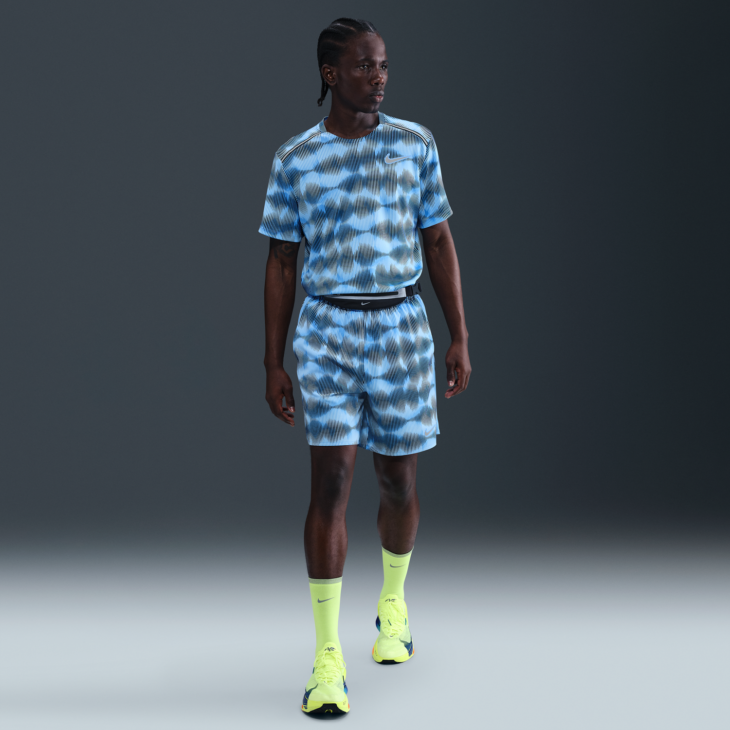 Тениска Nike Nike Miler Short Sleeve Running T-Shirt Синьо | IM2082-412, 1