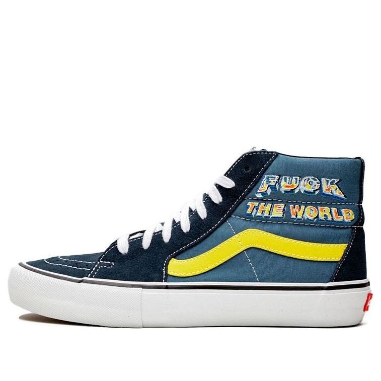 Кецове и обувки Vans Supreme SK8-HI 'Fuck The World' Синьо | VN0A45JDSY2, 0