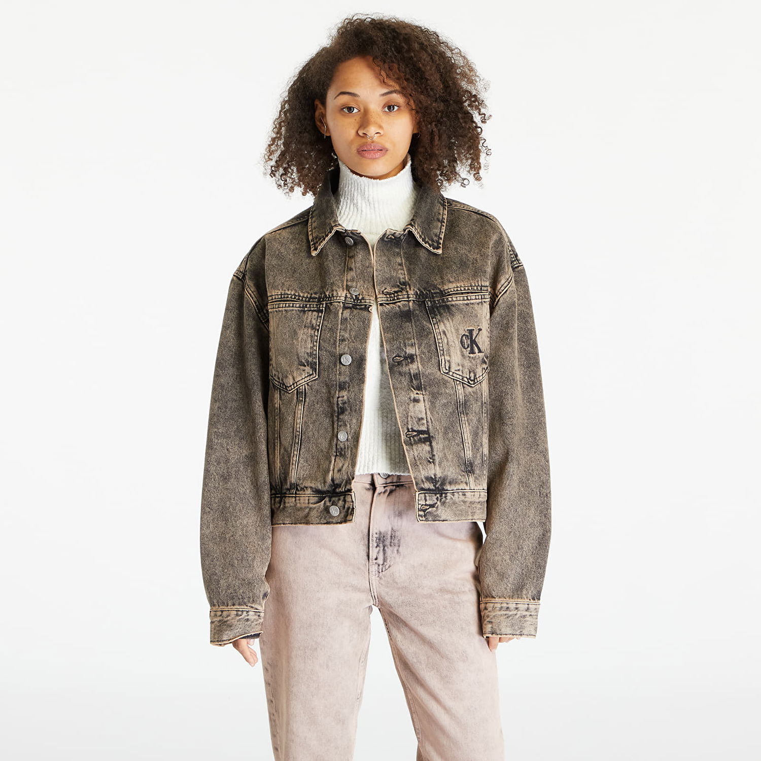 Яке CALVIN KLEIN Boxy Denim Jacket Кафяво | J40J400330 1A4, 0