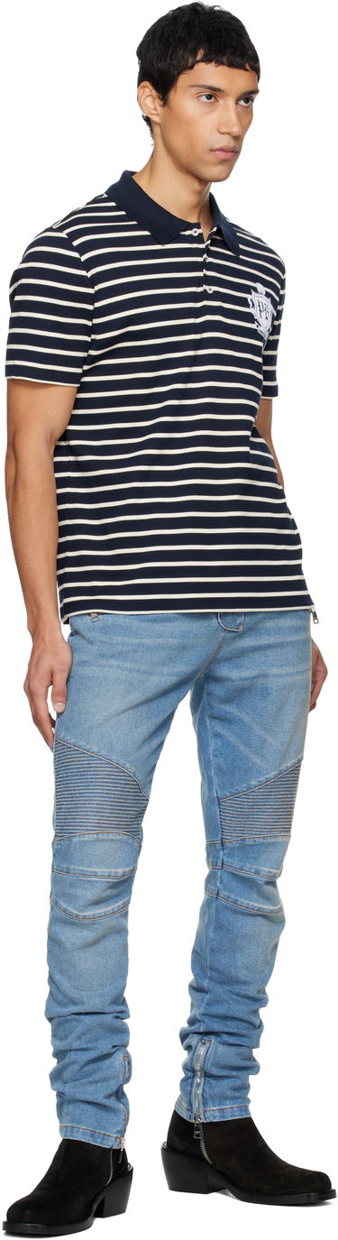 Поло тениска Balmain College Emblem Polo Многоцветен | FH0GC026GF30, 3