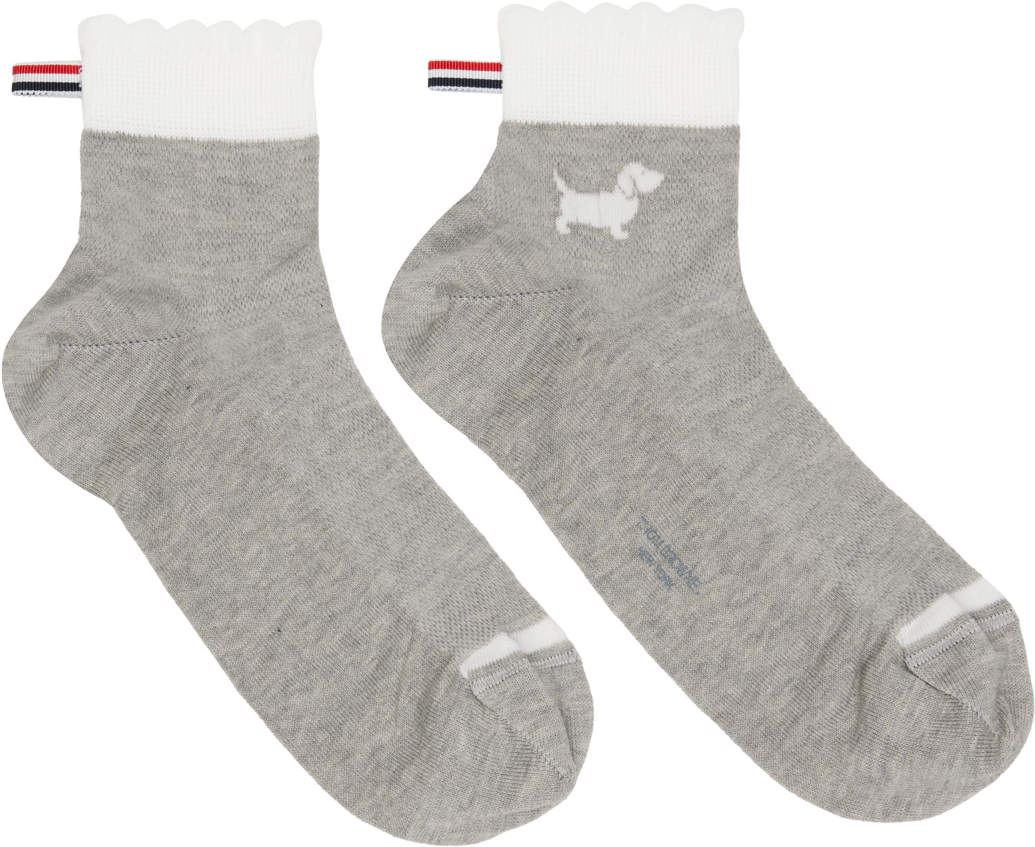 Чорапи Thom Browne Pointelle Stitch Hector Crew Socks Сиво | FAS240A-Y3011, 0