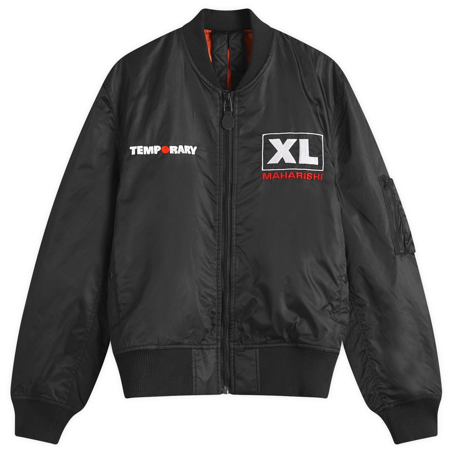 Яке бомбър Maharishi Maharishi XL Temporary Celeste MA-1 Flight Jacket, Size Large Черно | 6109-BLK, 1