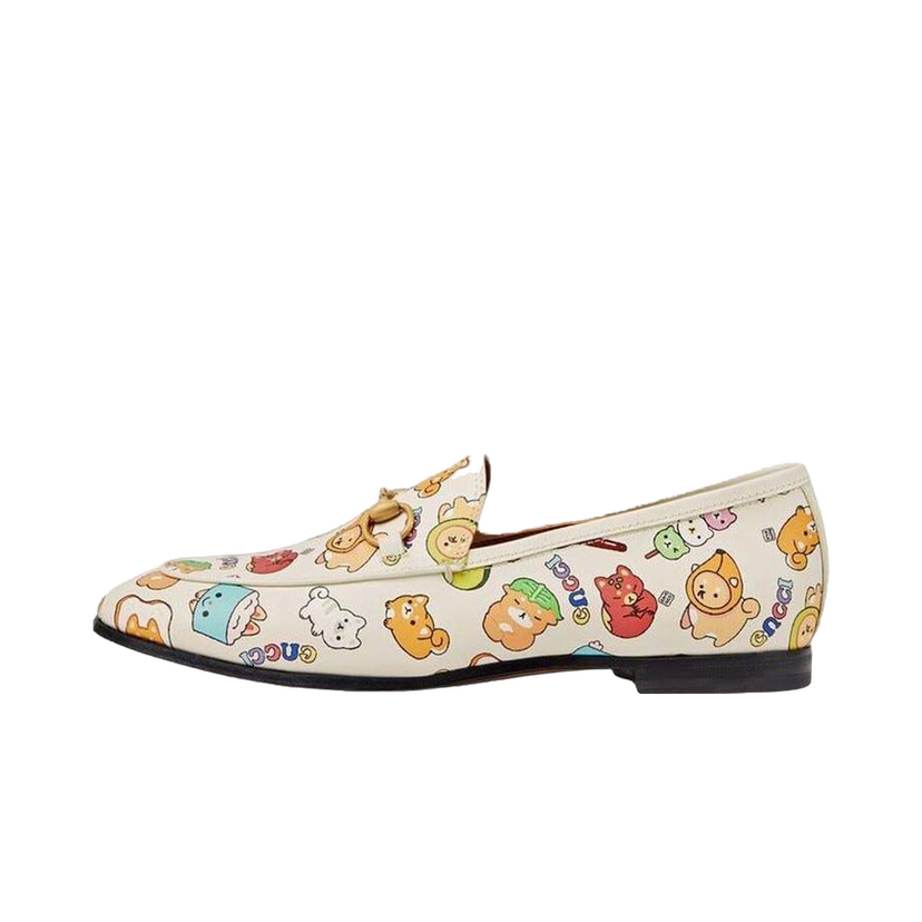 Кецове и обувки Gucci Animal Printed Loafer Beige Multi (Women's) Бежово | 737548 AABXY 9253