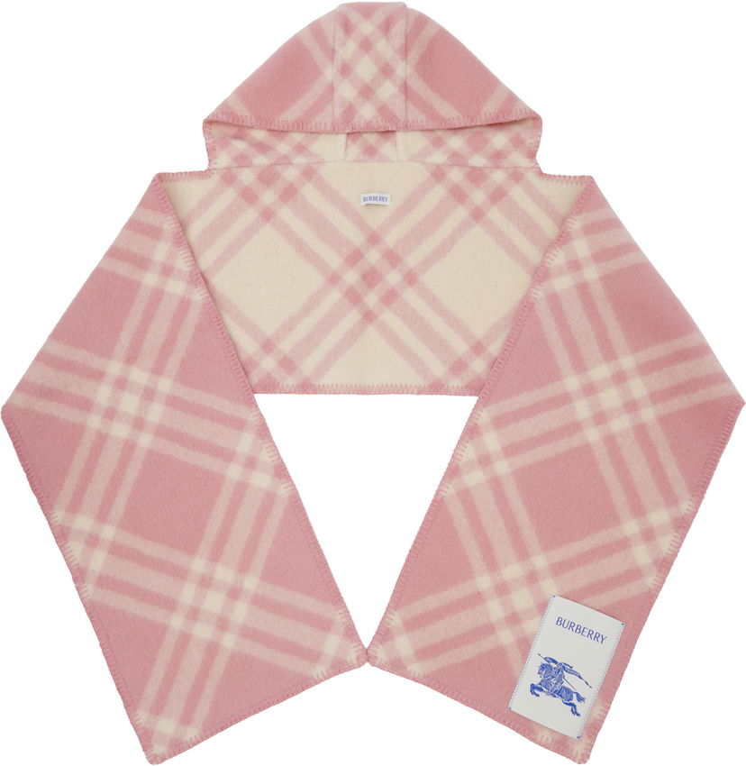 Шал Burberry Burberry Check Hooded Scarf Розово | 8114136