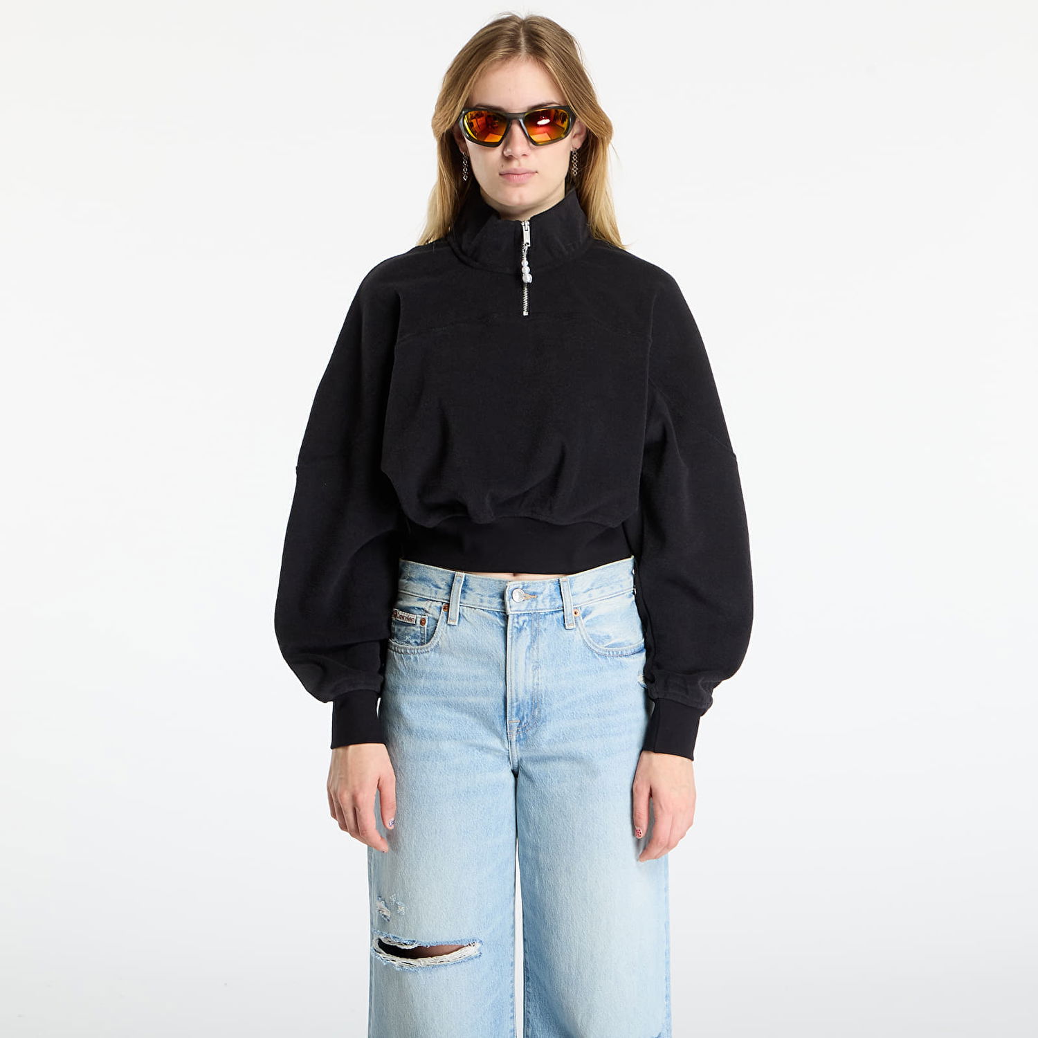 Суитчър Jordan Jordan Flight Fleece Quarter-Zip Top Черно | HV0326-010, 0