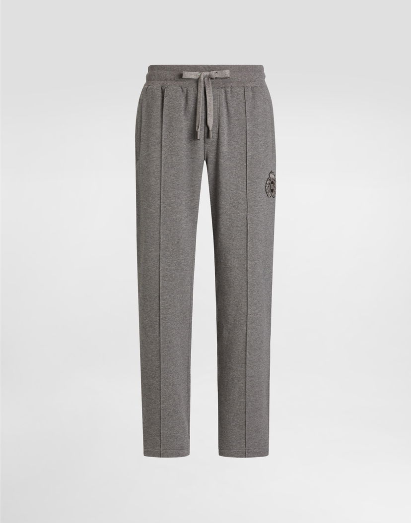 Спортни панталони Dolce & Gabbana Dolce & Gabbana Jersey Joggers With Patch Сиво | GP0M5ZG7PJ7S8291