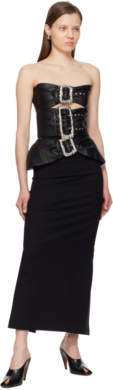 Pокля Jean Paul Gaultier Gaultier Buckle Maxi Dress Черно | 24/25-F-RO127-L016-00, 3