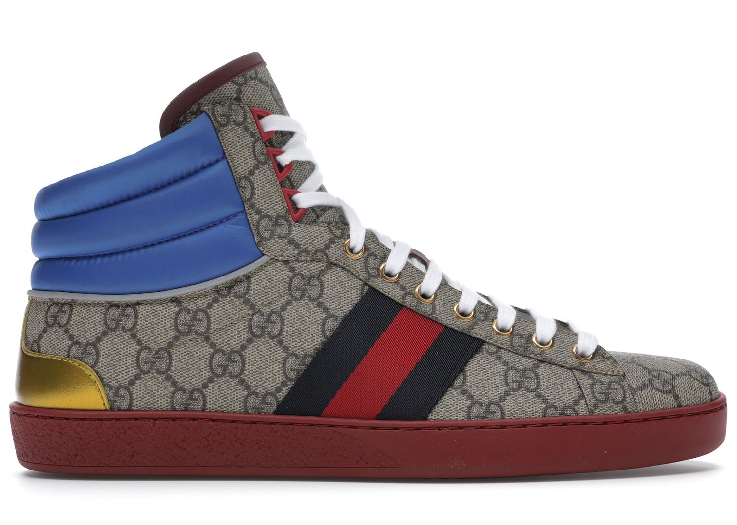 Кецове и обувки Gucci Ace GG High Top 'Beige Ebony' Многоцветен | _555144 92T20 9794, 0