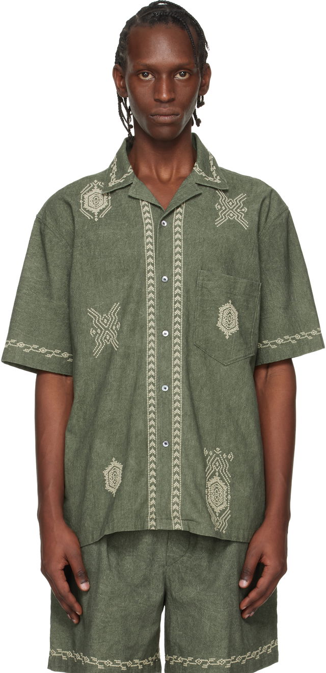 Zekim Embroidered Short-Sleeve Shirt