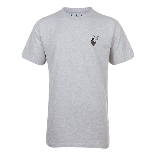 Тениска Off-White Short Sleeve Round Neck T-Shirt Сиво | OMAA027R21JER0030825, 0