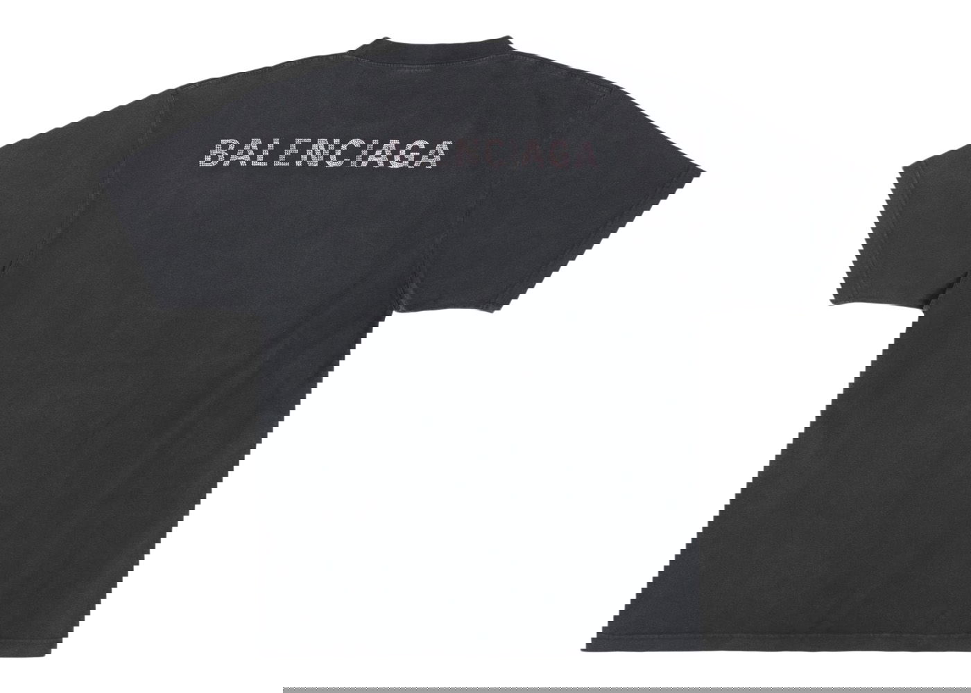 Тениска Balenciaga Large Fit T-shirt Черно | 641655TNVU31073, 0