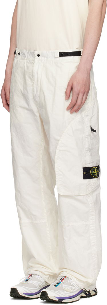 Карго панталони Stone Island Stone Island Organic Look Nylon Panama-TC Cargo Pants Бяло | K1S15 3100010 S0069, 3