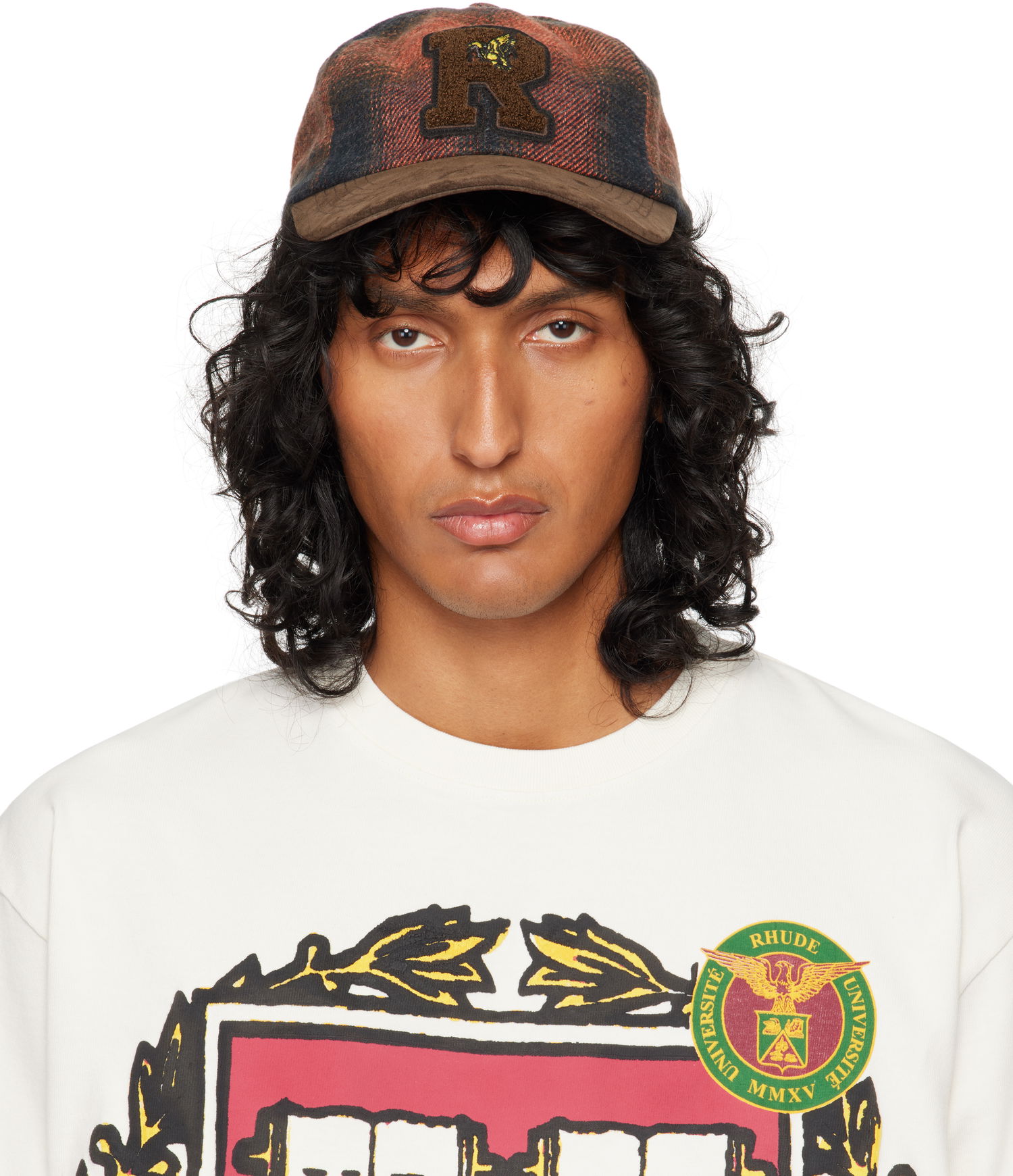 Шапка с козирка Rhude Flannel 6-Panel Cap Кафяво | RHFW24HA09012, 0