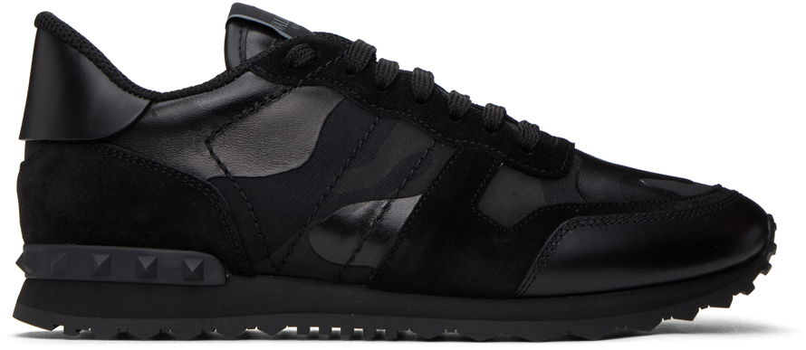 Кецове и обувки Valentino Valentino Garavani Camouflage Rockrunner Черно | 4Y2S0723NSD, 0