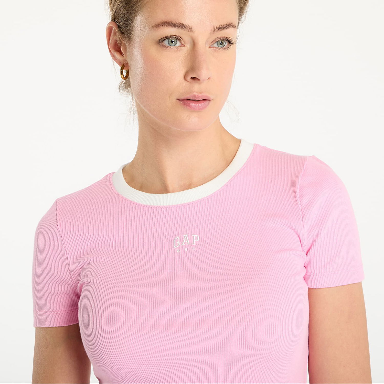 Тениска GAP GAP Cropped Logo T-Shirt Розово | 637782-05, 1