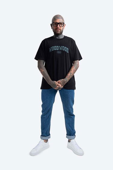 Тениска WOOD WOOD Bobby IVY T-Shirt Print Черно | 12135703.2489, 1