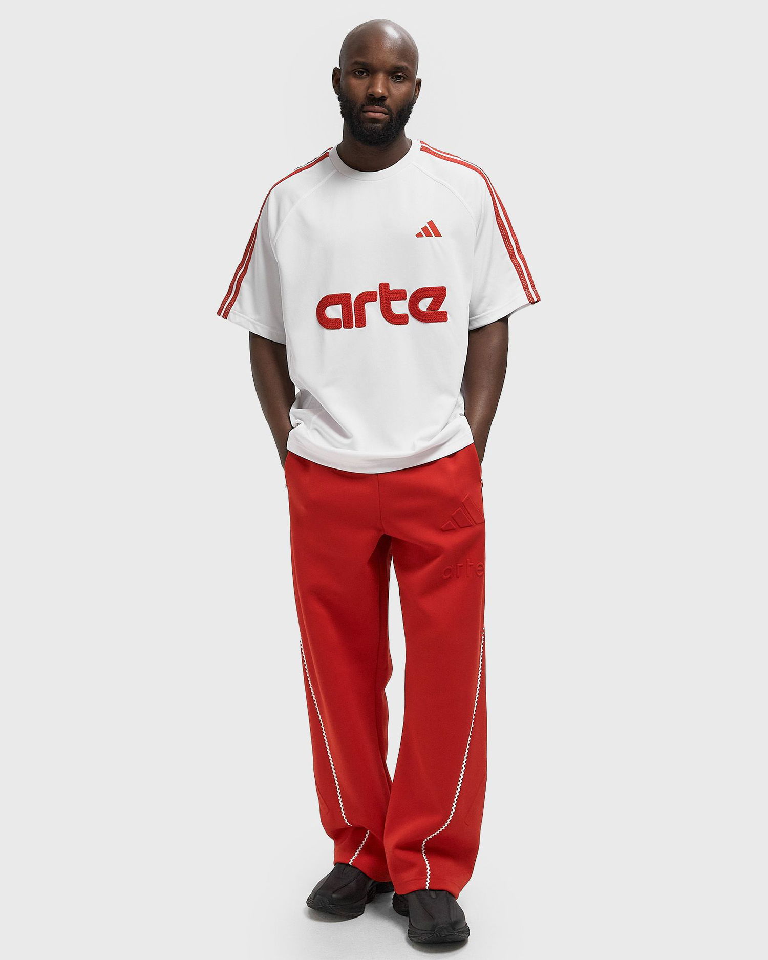 Фланелка adidas Originals X ARTE Striped Football Jersey Бяло | KD9315, 1