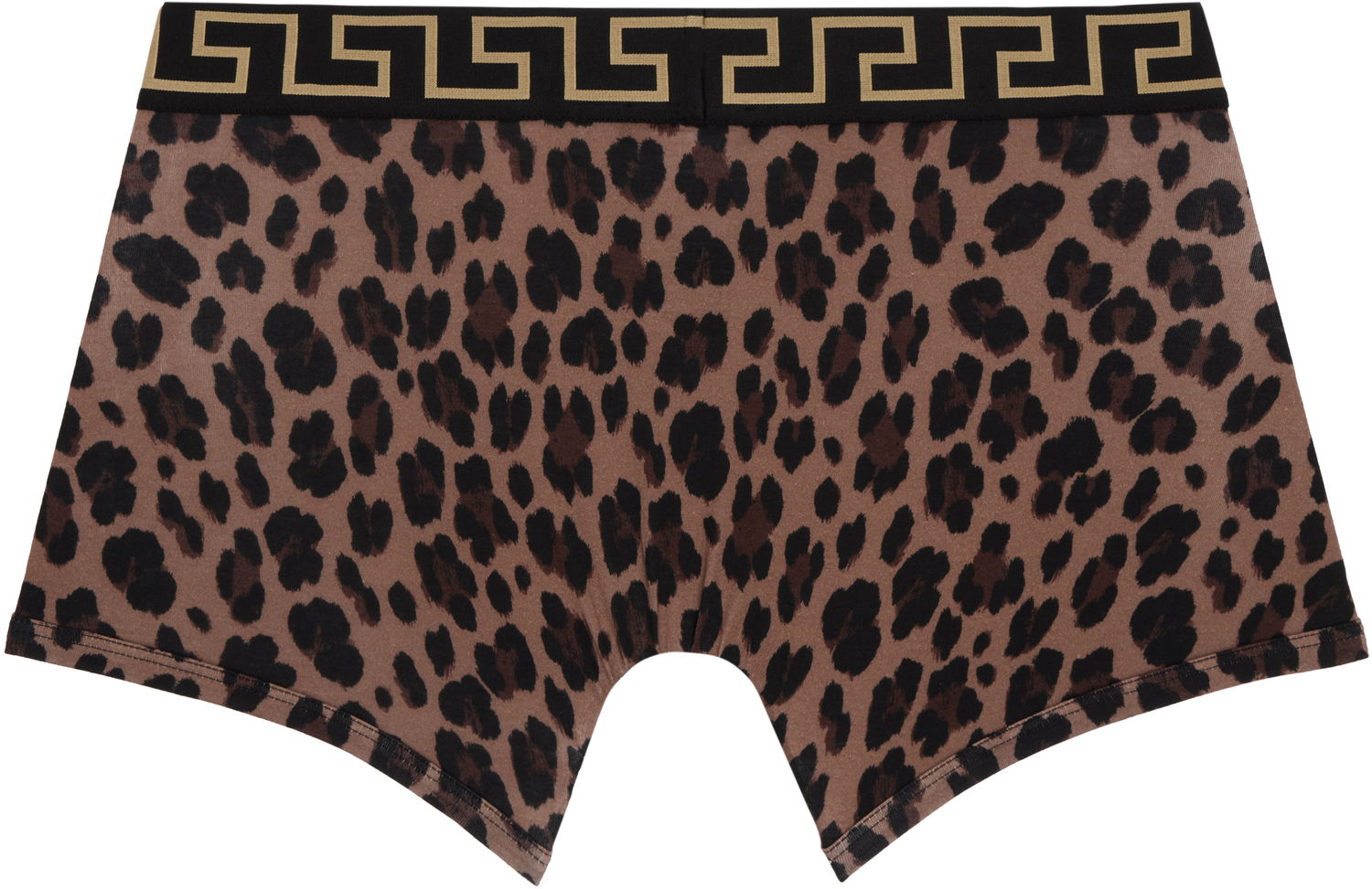 Боксерки Versace Underwear Brown Leopard Greca Border Long Boxer Briefs Кафяво | AU10028_1A12311, 1