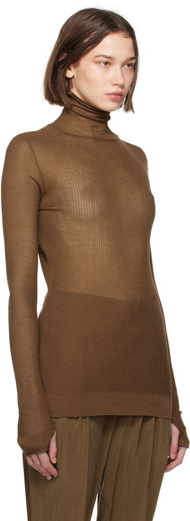 Тениска LEMAIRE Seamless Turtleneck Top Кафяво | TO1279 LK1017, 3