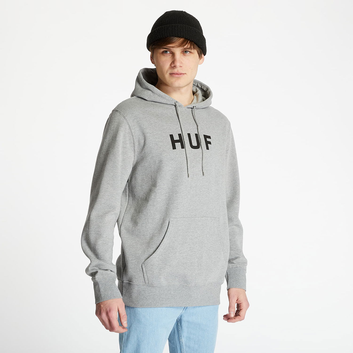 Суитчър HUF Essentials OG Logo Hoodie Сиво | PF00099 grey heather, 0