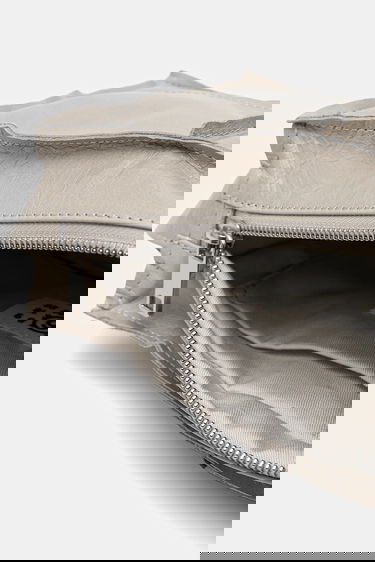 Чанта през рамо Maison Margiela MM6 Maison Margiela Leather Paneled Shoulder Bag Сиво | SB5WD0031.P8490.T1019, 3