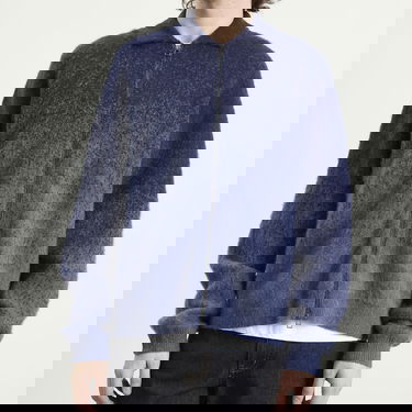 Пуловер Dime Ombre Mohair Collared Double Zip Knit Синьо | DIMEHO258BLU, 5