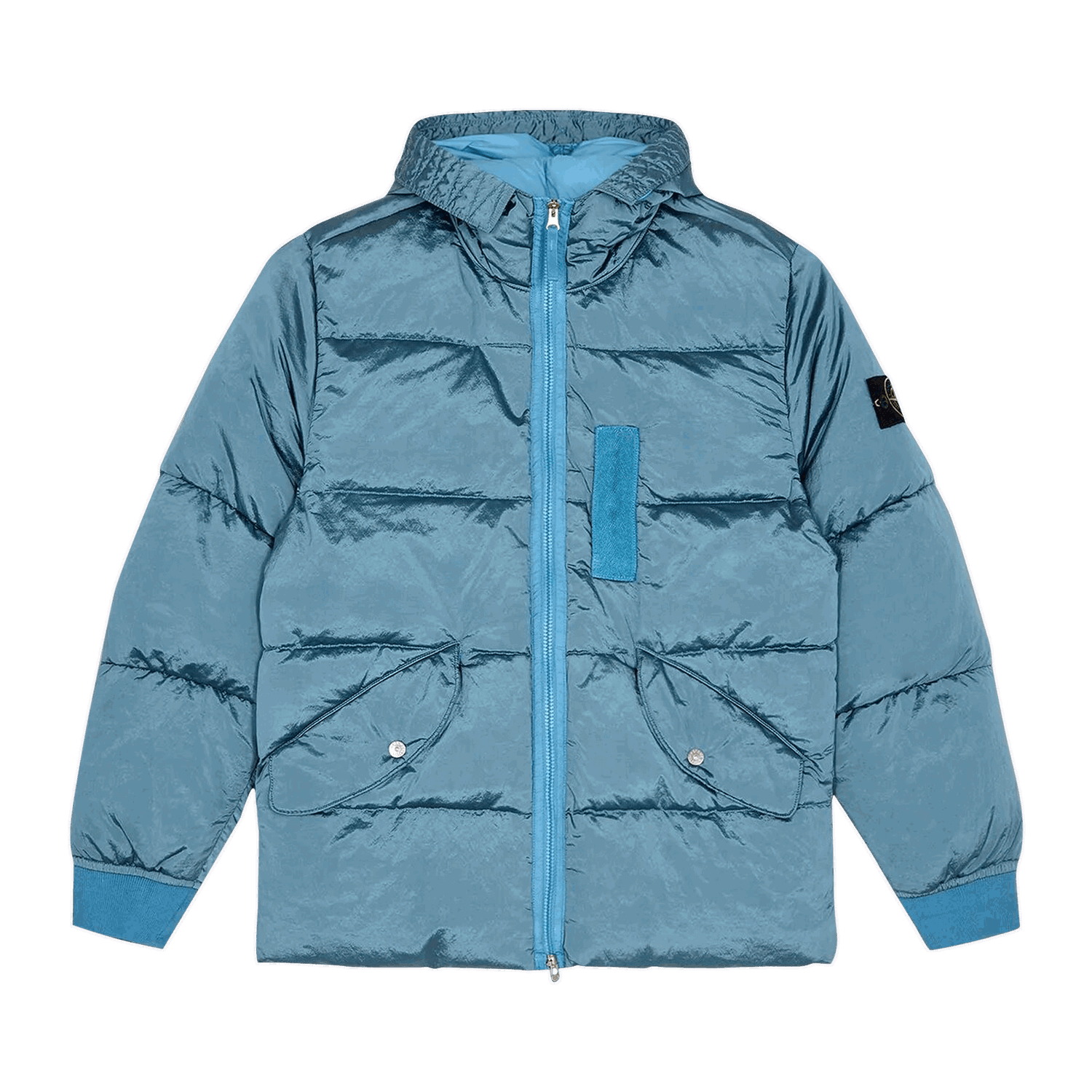 Пухо яке Stone Island Hooded Down Jacket Синьо | 771543619 V0046, 0