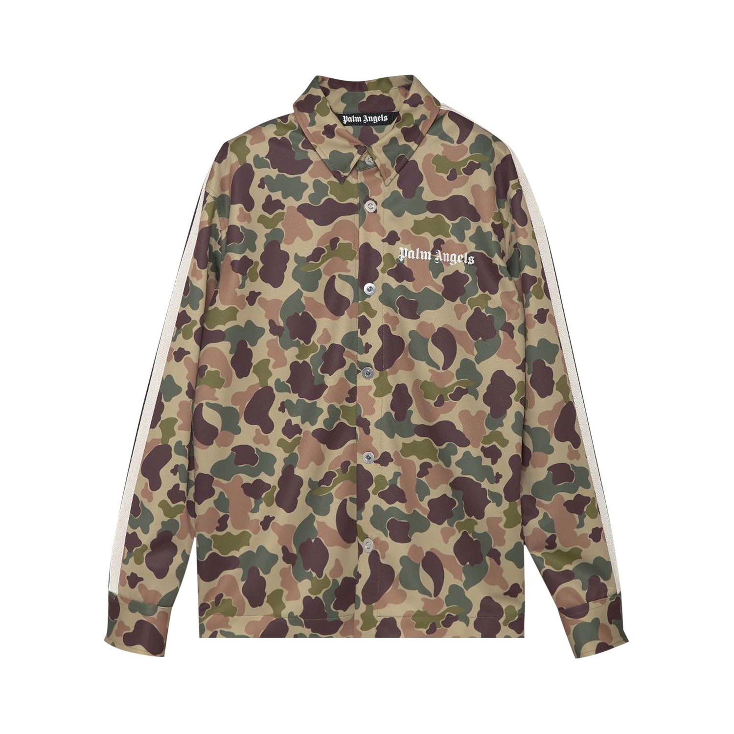 Риза Palm Angels Camo Track Shirt Зелено | PMGA104F21FAB0055601, 1