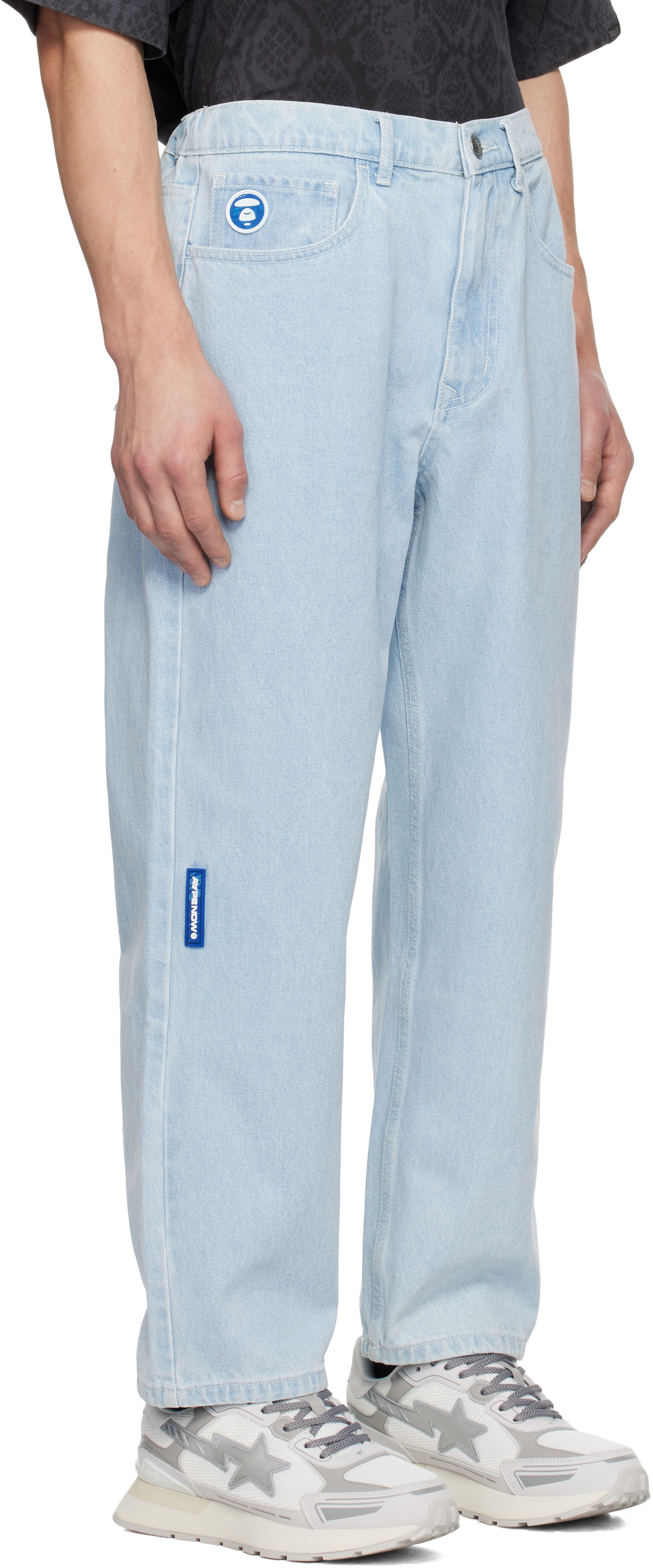 Дънки AAPE by A Bathing Ape AAPE by A Bathing Ape 'AAPE NOW' Jeans Синьо | AAPJNMB623XANBLL, 1