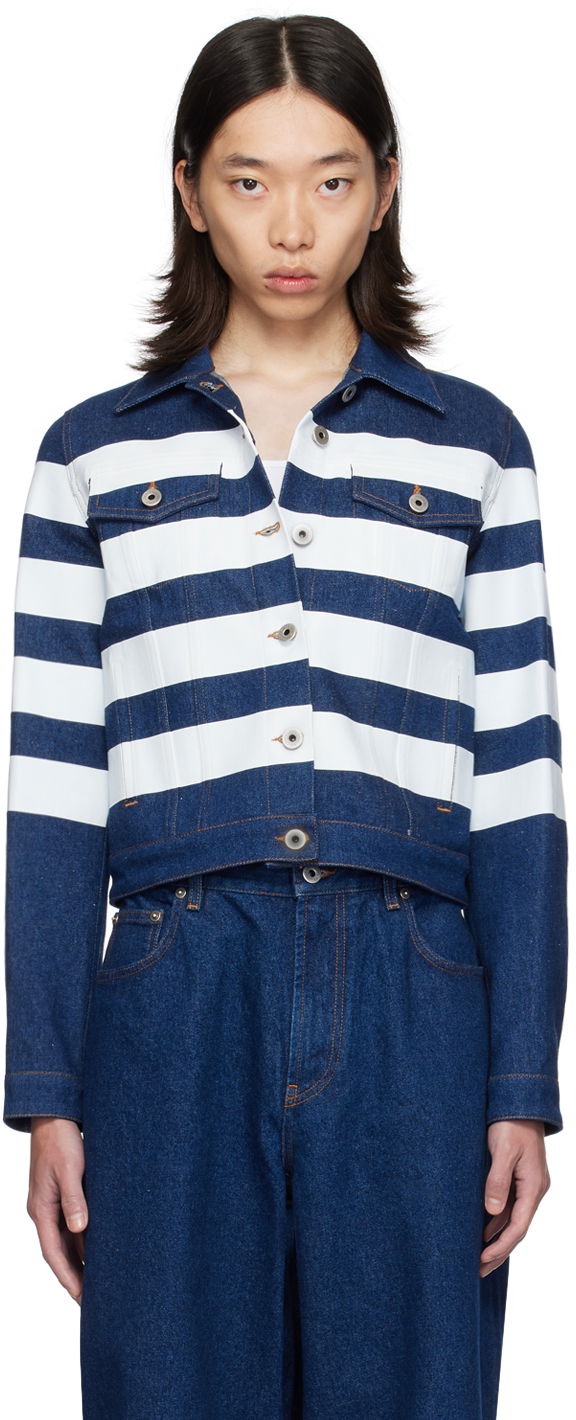 Яке Jean Paul Gaultier Gaultier 'The Marinière' Striped Denim Jacket Тъмно синьо | 24/30-F-VE071IP-D017-5501