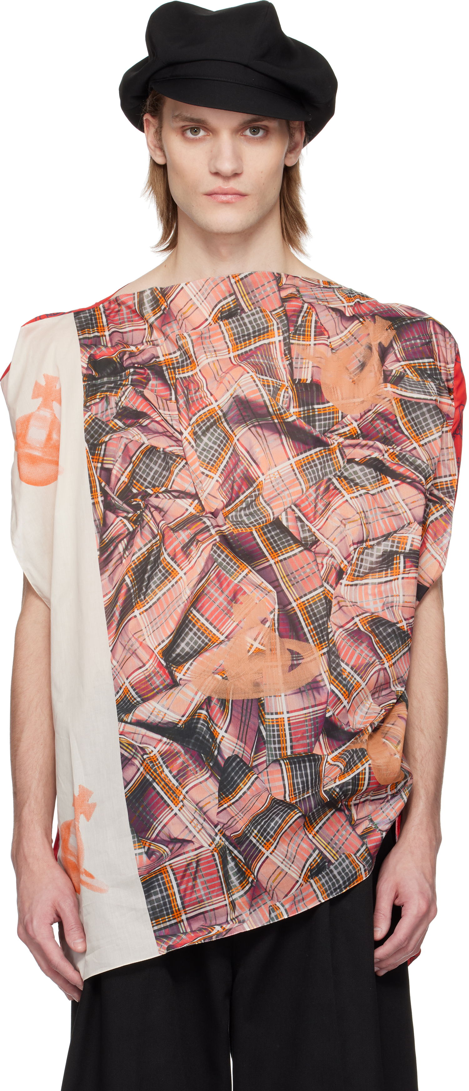 Тениска Vivienne Westwood Vivienne Westwood Tartan Orb Beach Top Червено | 8101000J-W015F-, 0