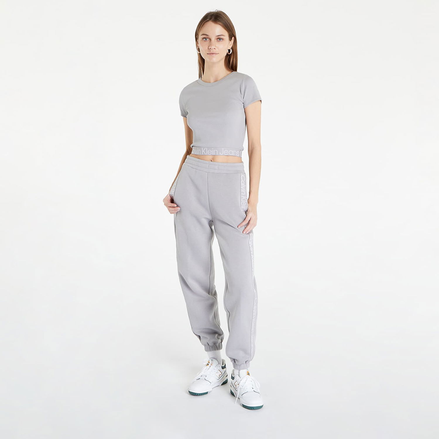 Спортни панталони CALVIN KLEIN Jeans Logo Tape Jogger Pants Сиво | J20J219738 PQY, 0
