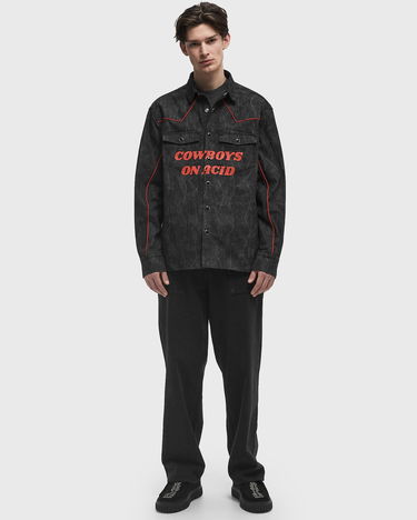 Риза Pleasures Pleasures Acid Cowboy Denim Shirt Черно | P24W005-BLACK, 1
