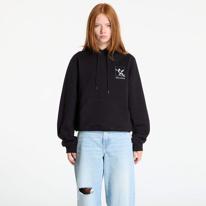 Суитчър DAILY PAPER Daily Paper Shadow Grid Hoodie Черно | 2521098