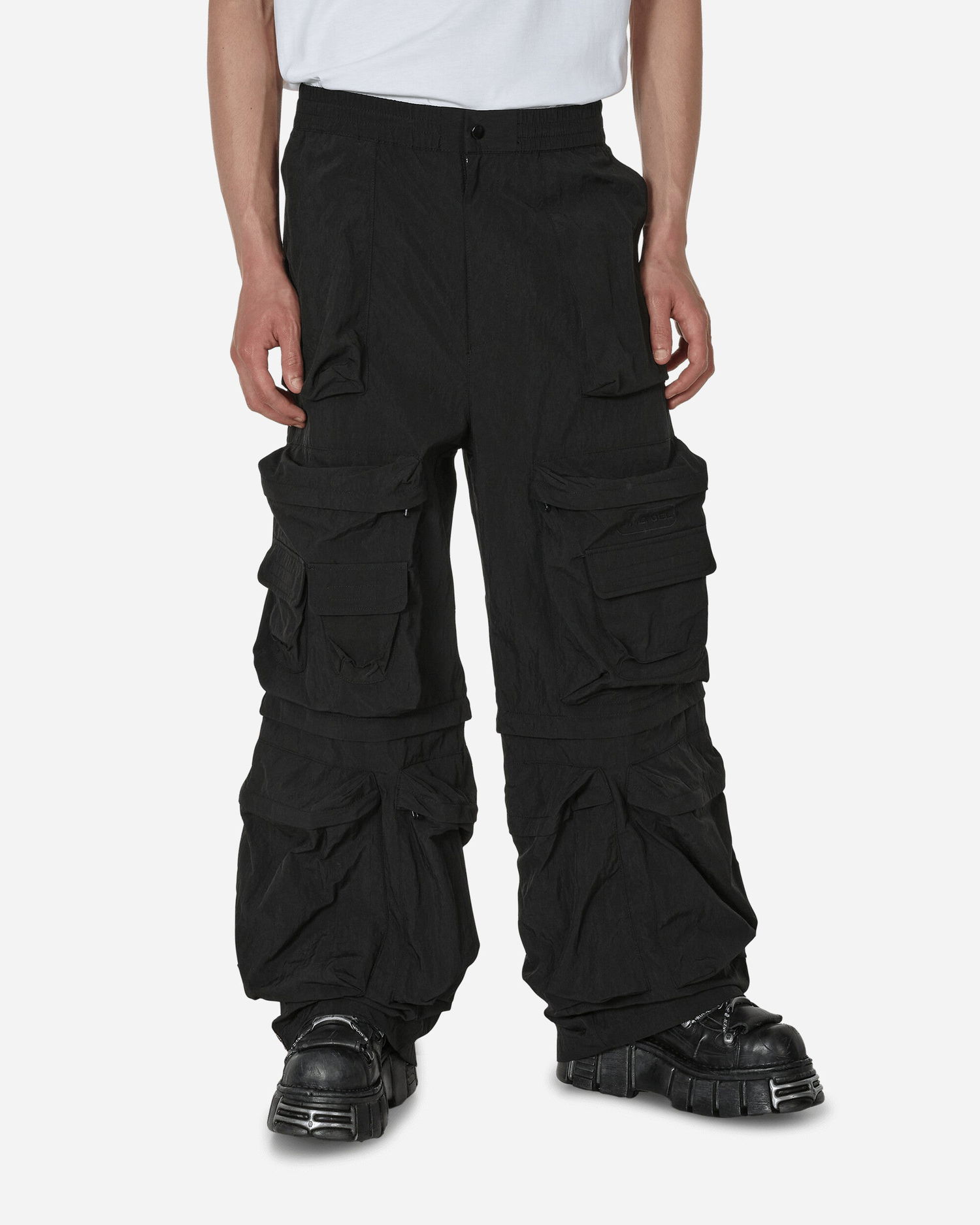 Карго панталони Diesel Wrinkled Nylon Canvas Cargo Pants Черно | A105030HJAE 9XX, 1