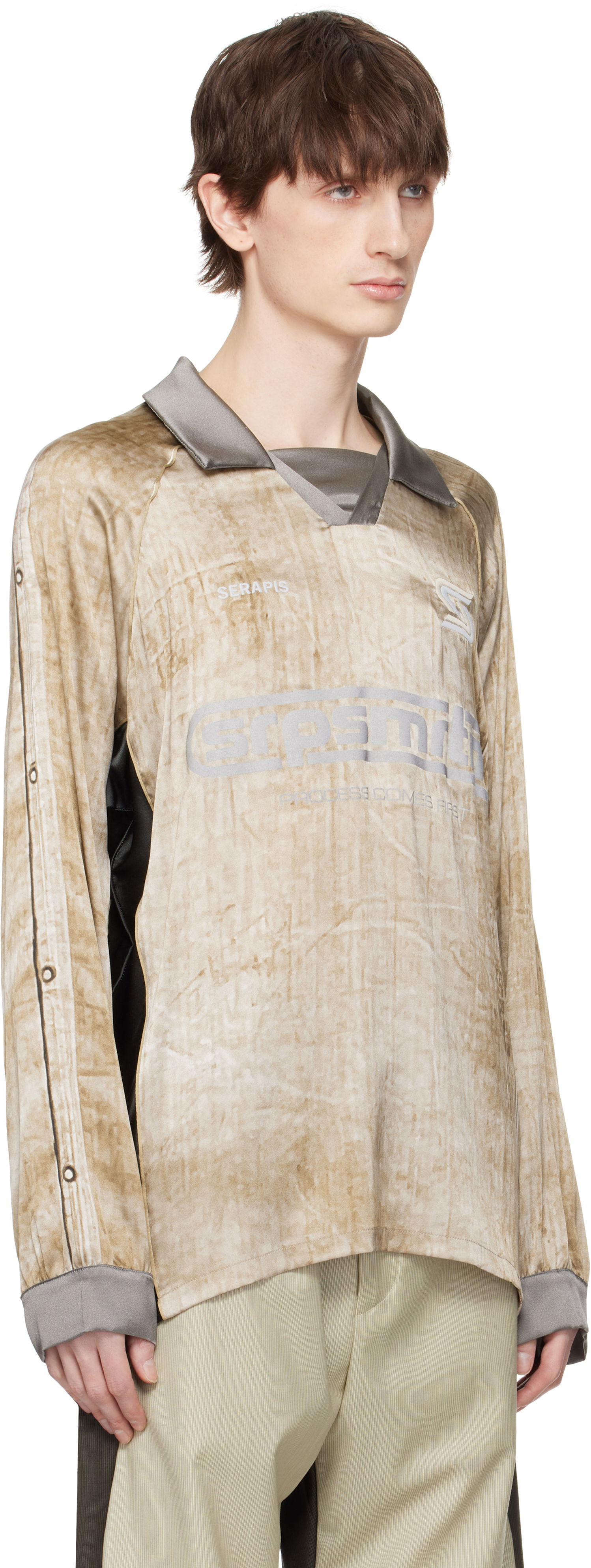 Фланелка Serapis Serapis Piraeus Truck Tarp Silk Football Polo Бежово | SS25_FT_2L, 1