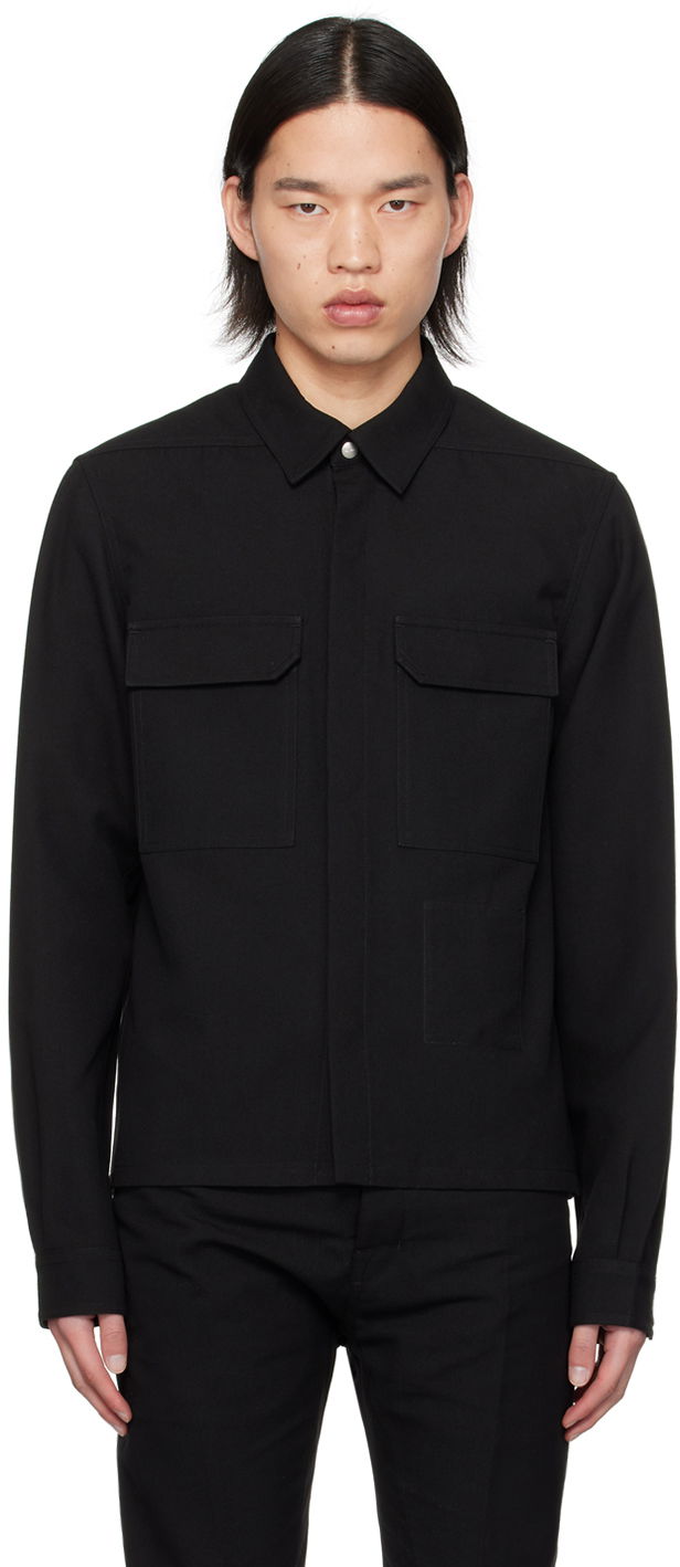 Риза Rick Owens Rick Owens Cropped Shirt Черно | RL01D3234 TWRP, 0