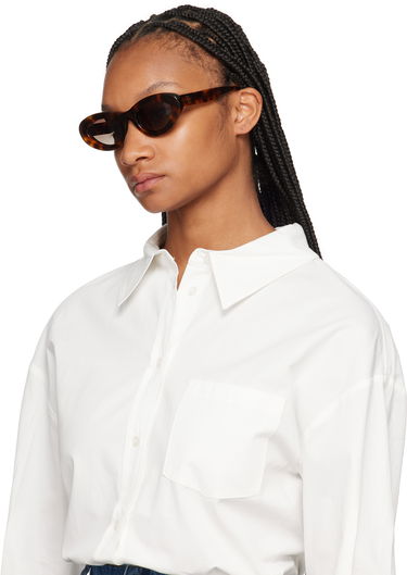 Слънчеви очила Anine Bing ANINE BING Roma Oval Sunglasses Кафяво | A-12-10090-TTI3, 3