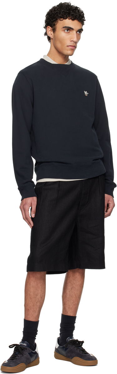 Пуловер MAISON KITSUNÉ Maison Kitsuné Barista Fox Patch Sweatshirt Тъмно синьо | OU00301KM0330, 3