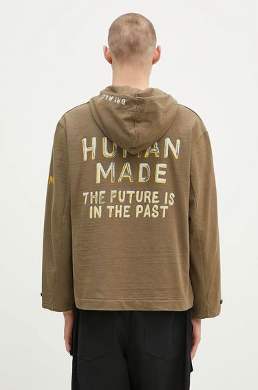 Суитчър Human Made Lace-Up Hooded Pullover Зелено | HM28CS007, 2