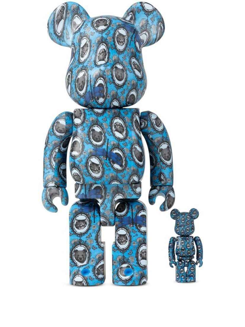 Колекционерско Medicom Toy Robe Japonica BE@RBRICK 100% and 400% figure set - Blue Тъмно синьо | MEDI008319435377