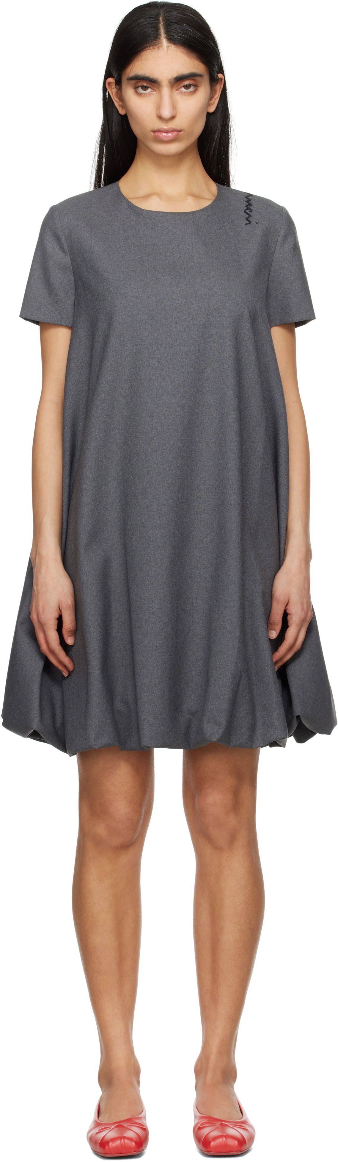 Pокля Marni Marni Wool Mini Dress Сиво | ABMA1361U0 TW839, 0