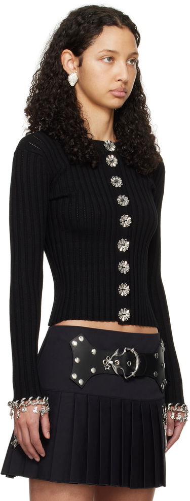 Пуловер Chopova Lowena Chopova Lowena Daffy Ribbed Knit Cardigan Черно | 5150, 1