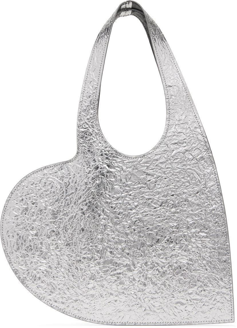 Голяма пазарска чанта Coperni Coperni Mini Heart Tote Bag Сиво | COPBA14BISF6021